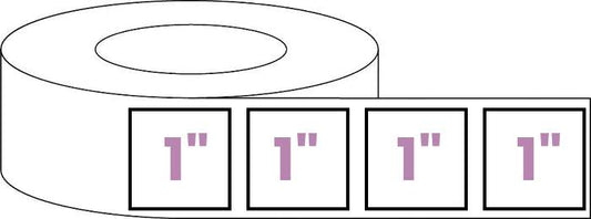 Blank Roll 1" & 1.25" Square White Gloss Premium BOPP Labels-Prescription Labels & State Compliant Labels-BeastBranding