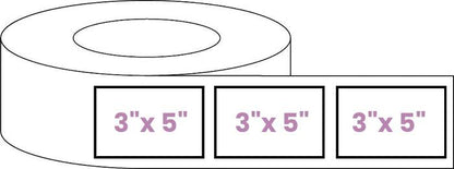 Blank Roll 3" x 5" Rectangle White Gloss Premium BOPP Labels-Prescription Labels & State Compliant Labels-BeastBranding