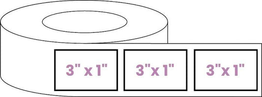 Blank Roll Rectangle White Gloss Premium BOPP Labels (Various Sizes)-Prescription Labels & State Compliant Labels-BeastBranding