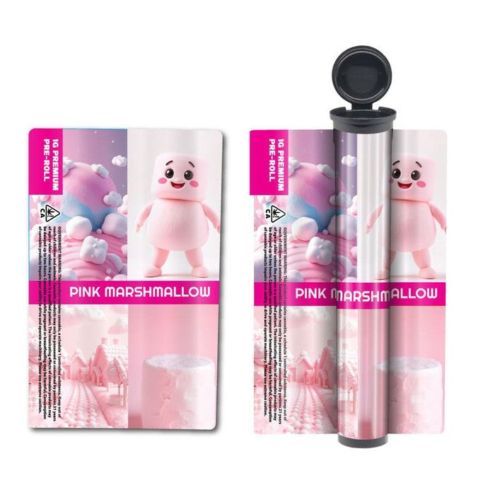 California Pre-Designed 116mm Black Blunt Tube, with Sticker Applied!-Custom Print Stickers-BeastBranding