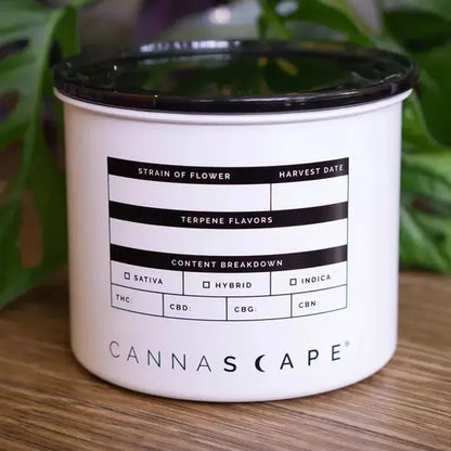 Cannascape® 4" Stainless Steel Matte Stash Jars - Black or White - (1 Count)-stash jar-BeastBranding
