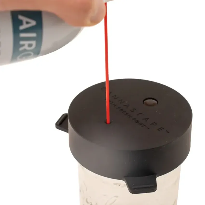 Cannascape® Fresh-Port™ Wide Mouth Mason Jar Lid - (1 Count)-stash jar