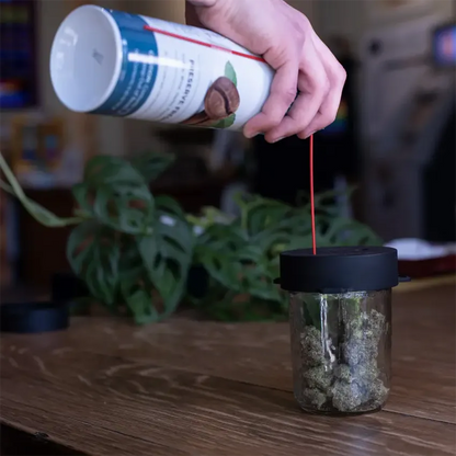 Cannascape® Fresh-Port™ Wide Mouth Mason Jar Lid - (1 Count)-stash jar