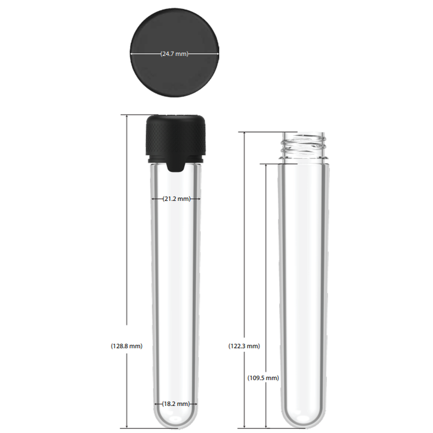 Chubby Gorilla 120mm Aviator CR Plastic Tubes - Various Colors - (Various Counts)-Joint Tubes & Blunt Tubes