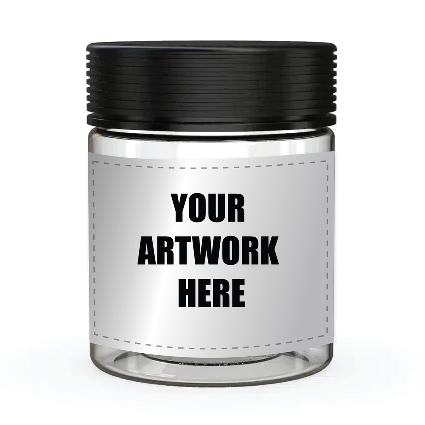 Chubby Gorilla 18.5oz XL Spiral CR Plastic Jar Containers With Labels & Application-Plastic Jar