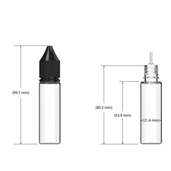 Chubby Gorilla 20ML V3 Unicorn Plastic Squeeze Bottle PET CR - Various Colors - (1000 Count)-Dropper Bottles-BeastBranding