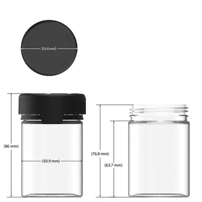 Chubby Gorilla 4oz Aviator CR Plastic Jar Containers w/ Inner Seal With Labels & Application-Aviator Containers-BeastBranding