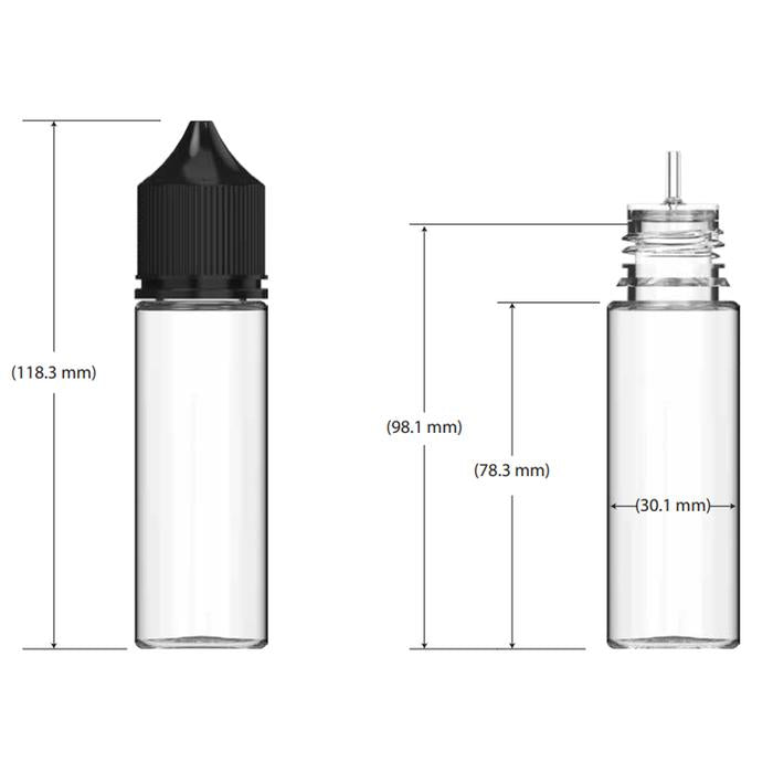 Chubby Gorilla 50ML V3 Unicorn Plastic Squeeze Bottle PET CR - Various Colors - (500 Count)-Dropper Bottles-BeastBranding
