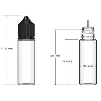 Chubby Gorilla 50ML V3 Unicorn Plastic Squeeze Bottle PET CR - Various Colors - (500 Count)-Dropper Bottles-BeastBranding