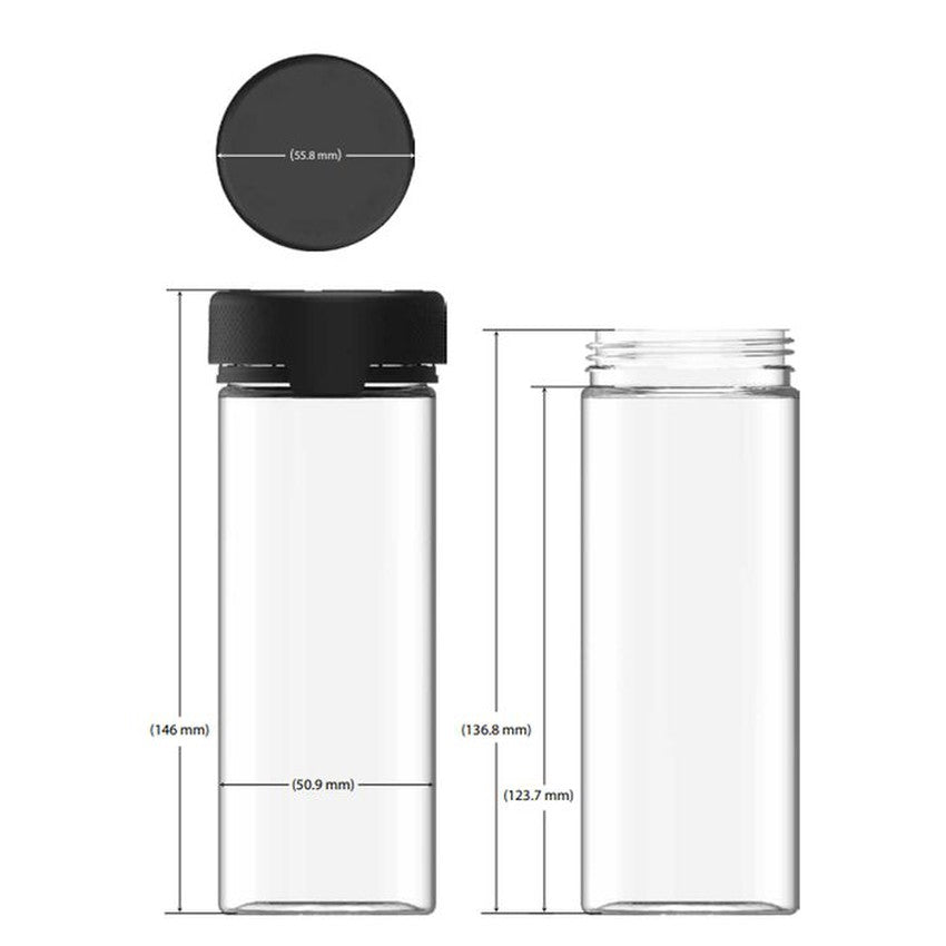 Chubby Gorilla 8oz Aviator CR Plastic Jar Containers w/ Inner Seal With Labels & Application-Aviator Container