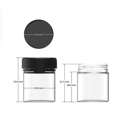 Chubby Gorilla Translucent 3oz Aviator CR Plastic Jar Containers w/ Inner Seal - Various Colors - Various Counts-Aviator Containers-BeastBranding