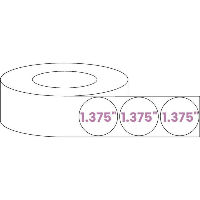 Circle - Blank Roll White Gloss Premium BOPP Labels (Various Sizes)-Custom Print Stickers-BeastBranding