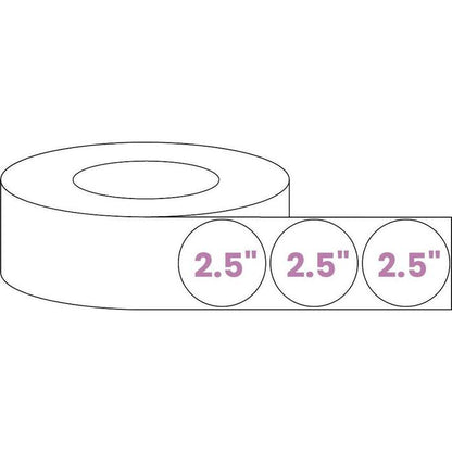 Circle - Blank Roll White Gloss Premium BOPP Labels (Various Sizes)-Custom Print Stickers-BeastBranding