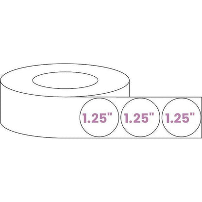 Circle - Blank Roll White Gloss Premium BOPP Labels (Various Sizes)-Custom Print Stickers-BeastBranding