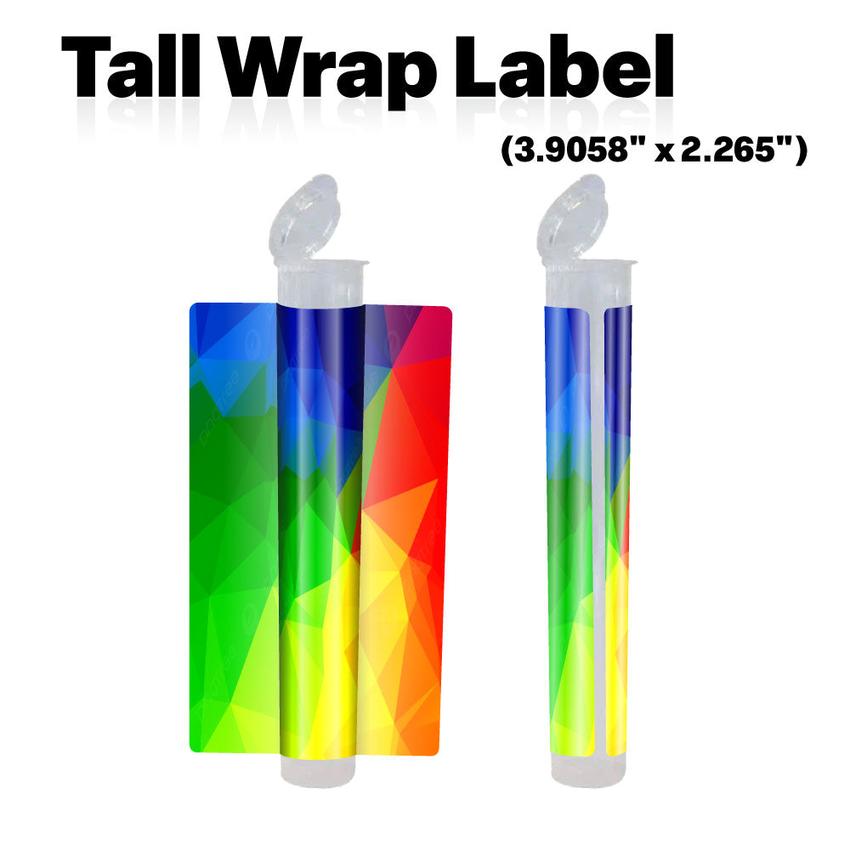 Clear 116mm Blunt Tube, with Printed Sticker and Application of sticker!-Custom Print Stickers
