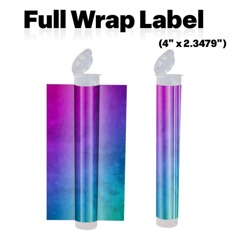 Clear 116mm Blunt Tube, with Printed Sticker and Application of sticker!-Custom Print Stickers