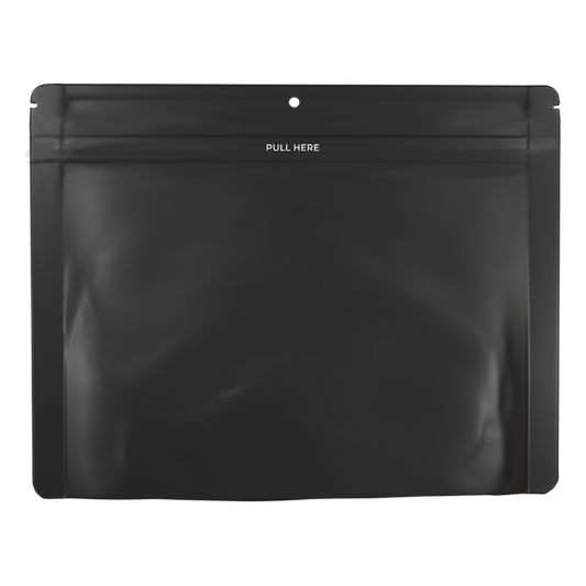 Clutch N Pull 9" Tall x 11.9" Wide Mylar Exit Bag - Child Resistant Pending - Opaque Black or White (50, 100 or 300 Count)-Mylar Smell Proof Bags-BeastBranding
