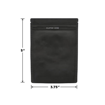 Clutch N Pull Mylar Bag - 1/8 Oz or 1 Gram - Child Resistant - Opaque Black or White - (100 to 50,000 Count)-Mylar Smell Proof Bags-BeastBranding