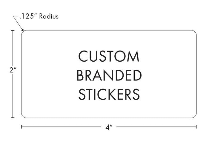 CUSTOM PRINTED STICKERS - 4" x 2" Rectangle for Tubes and Pop Tops-Custom Print Labels-BeastBranding