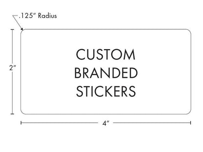 CUSTOM PRINTED STICKERS - 4" x 2" Rectangle for Tubes and Pop Tops-Custom Print Labels-BeastBranding