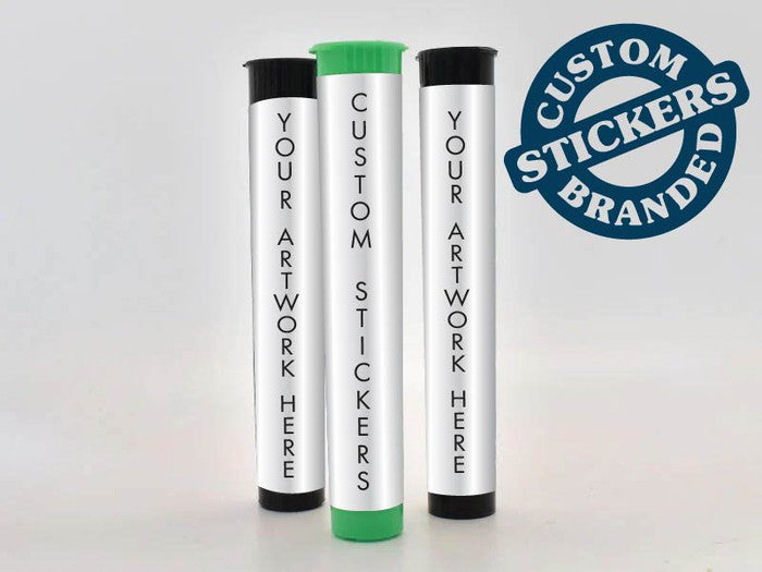 CUSTOM PRINTED STICKERS - 4" x 2" Rectangle for Tubes and Pop Tops-Custom Print Labels-BeastBranding