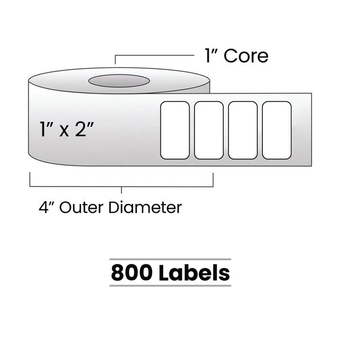 Direct Thermal Labels - Metrc Label - 1" x 2" - 1" Core / 4" Outer Diameter - (800 Labels Per Roll)-Stock Labels-BeastBranding