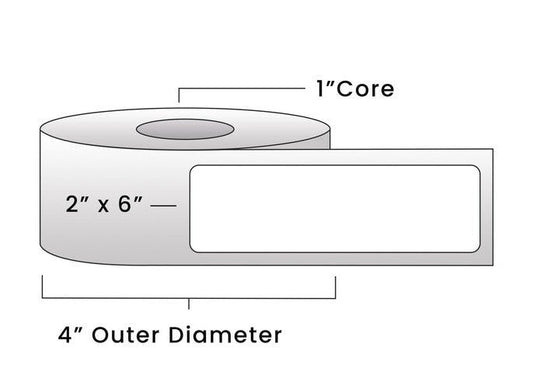 Direct Thermal Labels - Metrc Label - 2" x 6" - 1" Core / 4" Outer Diameter - (270 Labels Per Roll)-Stock Labels-BeastBranding