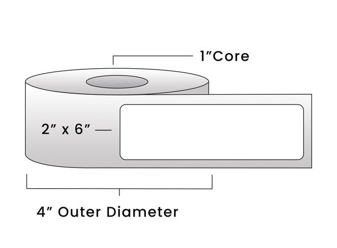 Direct Thermal Labels - Metrc Label - 2" x 6" - 1" Core / 4" Outer Diameter - (270 Labels Per Roll)-Stock Labels