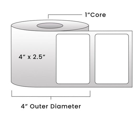 Direct Thermal Labels - Metrc Label - 4" x 2.5" - 1" Core / 4" Outer Diameter - (610 Labels Per Roll)-Stock Labels-BeastBranding