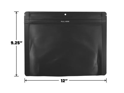 Grip N Pull 12" x 9" Mylar Exit Bag - Child Resistant Pending - Opaque Black or White (50, 100 or 300 Count)-Mylar Smell Proof Bags-BeastBranding