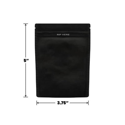Grip N Pull Mylar Bag - 1/8 Oz or 1 Gram - Child Resistant - Opaque Black or White - (100 to 50,000 Count)-Mylar Smell Proof Bags-BeastBranding