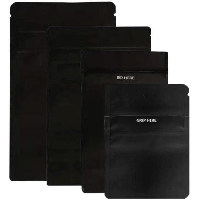 Grip N Pull Mylar Black Bag Starter Kit - 4 Sizes - (500 Bags Per Size)-Mylar Smell Proof Bags-BeastBranding
