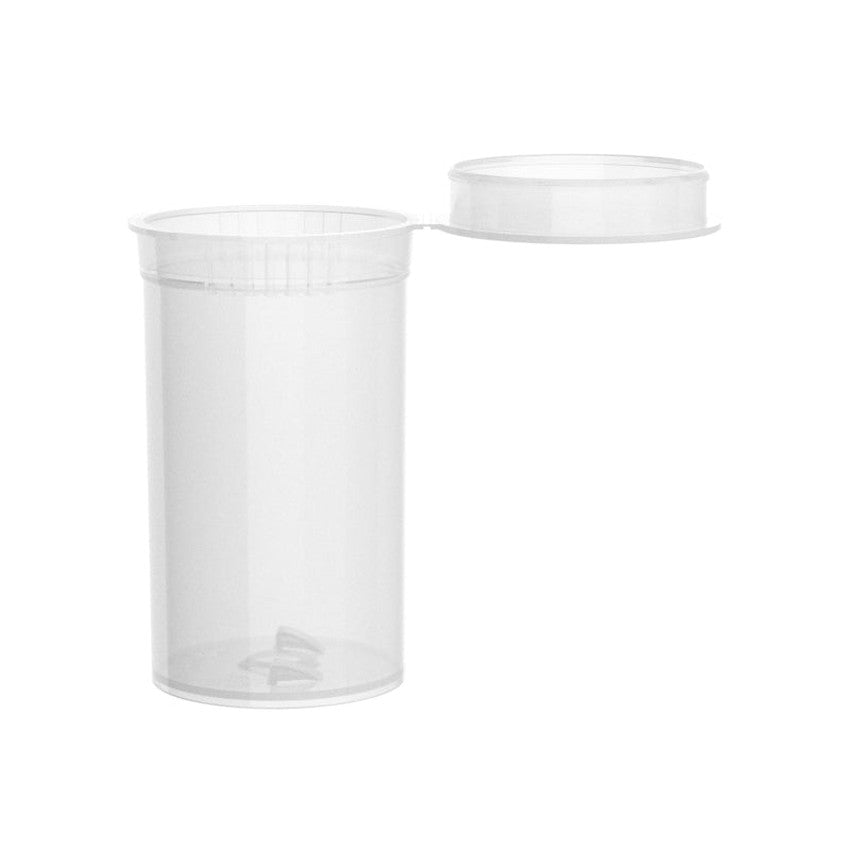 Intertech 19 Dram Pop Top Vial - 1/8 Oz - Clear - (14,976 Count Per Pallet)-Pop Top Vials