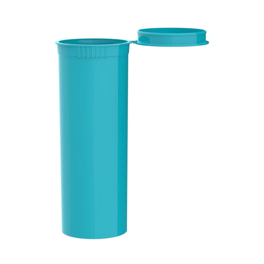Intertech 60 Dram Pop Top Vial - 1/2 Oz - Aqua - (4,608 Count Per Pallet)-Pop Top Vials