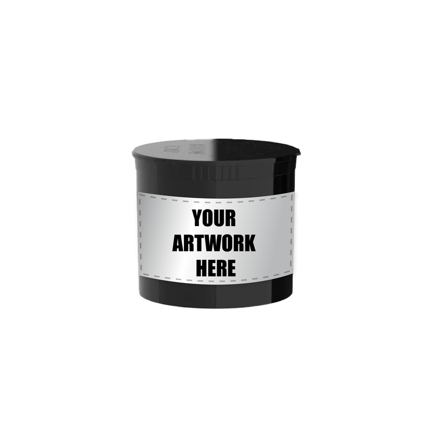 Intertech 90 Dram Pop Top Vial - Opaque Black Containers With Labels & Application-Pop Top Vials-BeastBranding