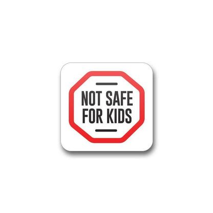 Massachusetts Not Safe For Kids Compliance Label (.75" x .75") Square 1000 Count-Prescription Labels & State Compliant Labels
