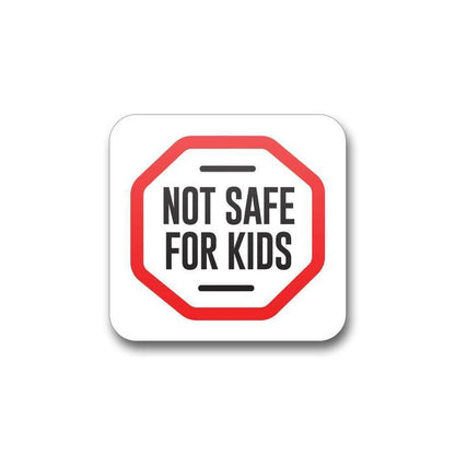 Massachusetts Not Safe For Kids Compliance Label (.75" x .75") Square 1000 Count-Prescription Labels & State Compliant Labels-BeastBranding