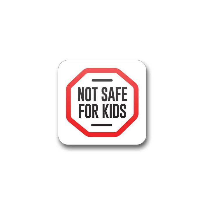 Massachusetts Not Safe For Kids Compliance Label (.75" x .75") Square 1000 Count-Prescription Labels & State Compliant Labels-BeastBranding
