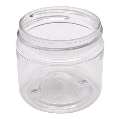 MASTER-STOCK 2 oz Clear PET Straight Sided Plastic Jar (White Lid)-Glass Jars-BeastBranding