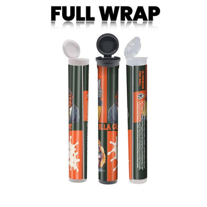 Michigan Pre-Designed 116mm Black Blunt Tube, with Sticker Applied!-Custom Print Stickers-BeastBranding