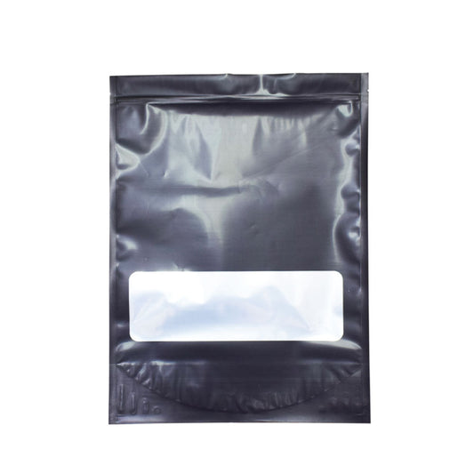 Mylar Bag Black with Window - 1 Lb Bag - 448 Grams - 14.25" x 19 - (100, 200, 400, 600, 800, and 1,000 Counts)-Mylar Smell Proof Bags