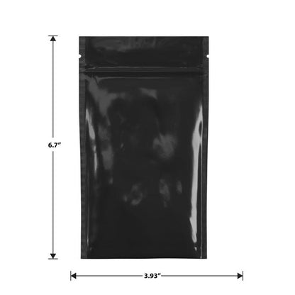 Mylar Bag Black/Clear - 1/4 Oz - 7 Grams - 3.93" x 6.7" - (1000 to 50,000 Count)-Mylar Smell Proof Bags-BeastBranding