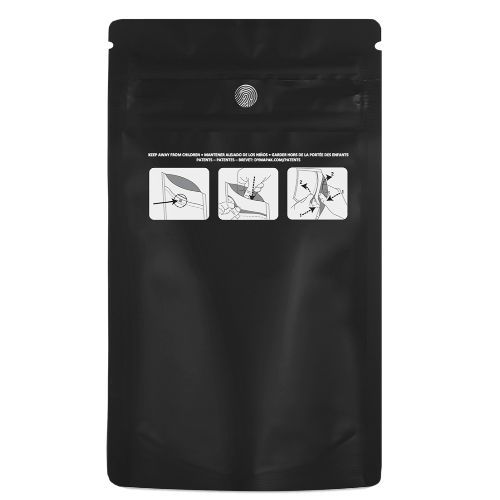 Mylar Bag DymaPak Child Resistant CR Black 1/4 Oz - Opaque 7 Grams (1,000 Count)-Mylar Smell Proof Bags-BeastBranding