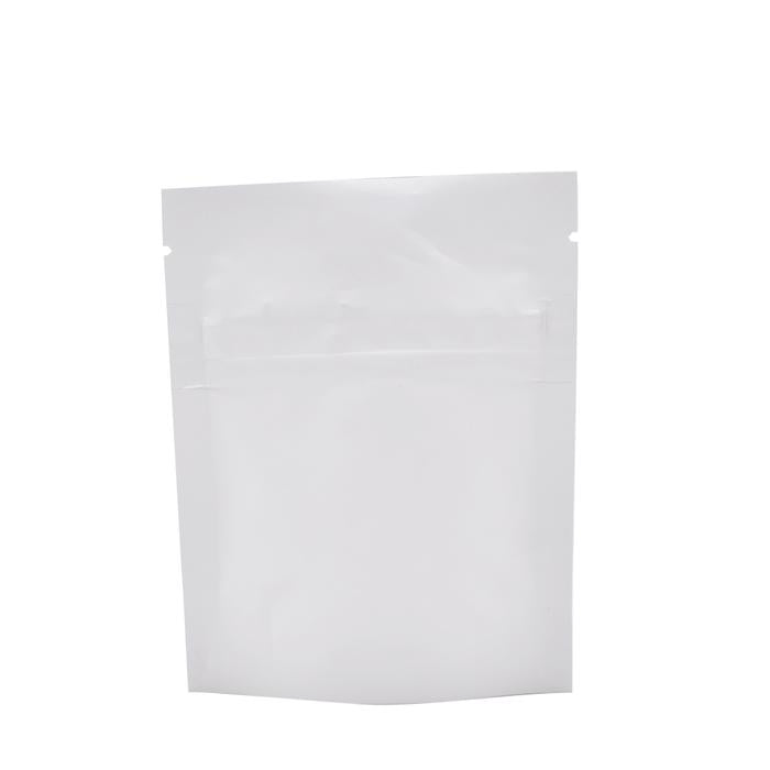 Mylar Bag DymaPak Child Resistant CR White Mylar Bag - Opaque 1 Gram (100, 500, or 1,000 Count)-Mylar Smell Proof Bags-BeastBranding