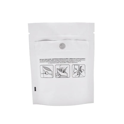 Mylar Bag DymaPak Child Resistant CR White Mylar Bag - Opaque 1 Gram (100, 500, or 1,000 Count)-Mylar Smell Proof Bags-BeastBranding