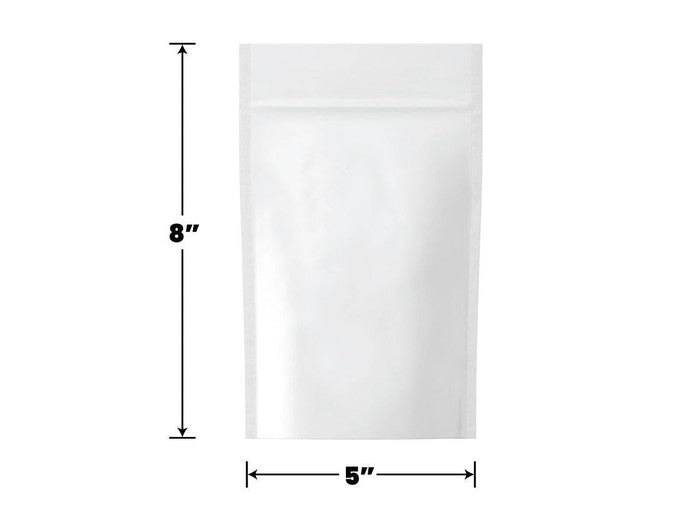 Mylar Bag Opaque White 1/2 Oz - 14 Grams - (100 to 50,000 Count)-Mylar Smell Proof Bags-BeastBranding