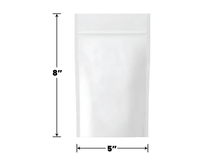 Mylar Bag Opaque White 1/2 Oz - 14 Grams - (1000 to 50,000 Count)-Mylar Smell Proof Bags-BeastBranding