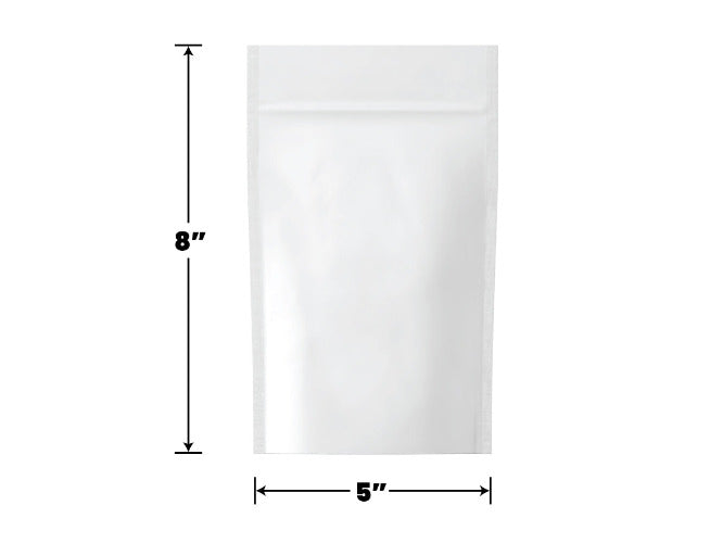 Mylar Bag Opaque White 1/2 Oz - 14 Grams - (Various Counts)-Mylar Bags-BeastBranding