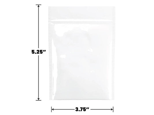 Mylar Bag Opaque White - 1/8 Oz - 3.5 Grams - (100 to 50,000 Count)-Mylar Smell Proof Bags-BeastBranding