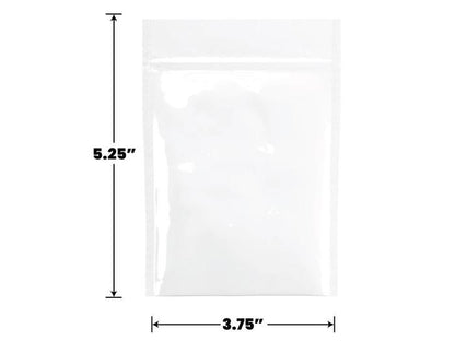 Mylar Bag Opaque White - 1/8 Oz - 3.5 Grams - (1000 to 50,000 Count)-Mylar Smell Proof Bags-BeastBranding